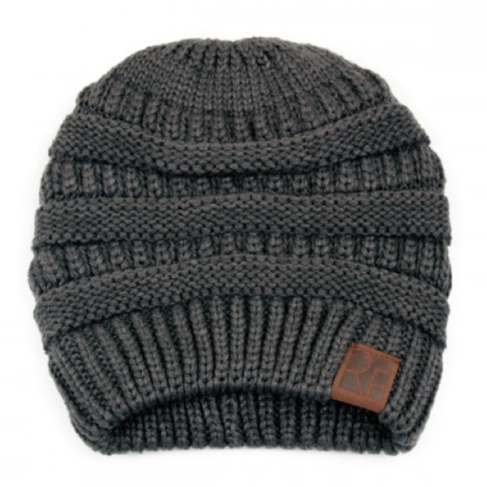 Charcoal knit beanie